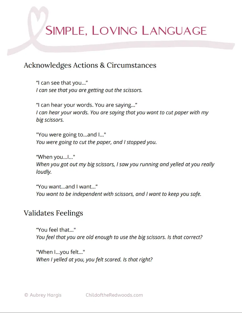 Loving Discipline Bonus Simple Loving Language