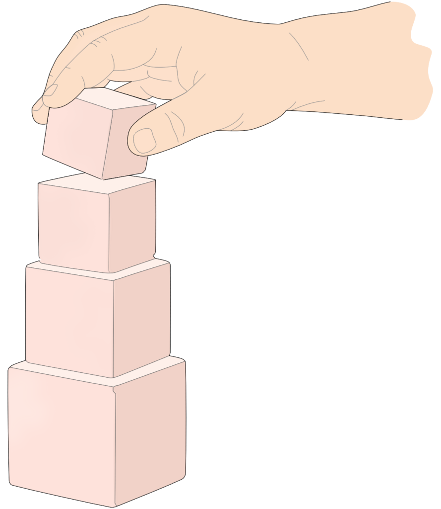 Level One Foundations Cover Hand and Pink Tower Element Only